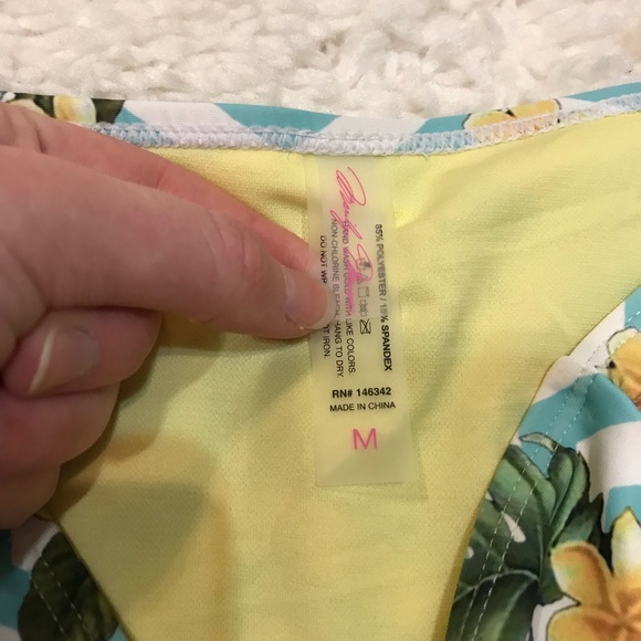 New! Marilyn Monroe Floral Swim Bikini Bottoms M - Picture 5 of 9